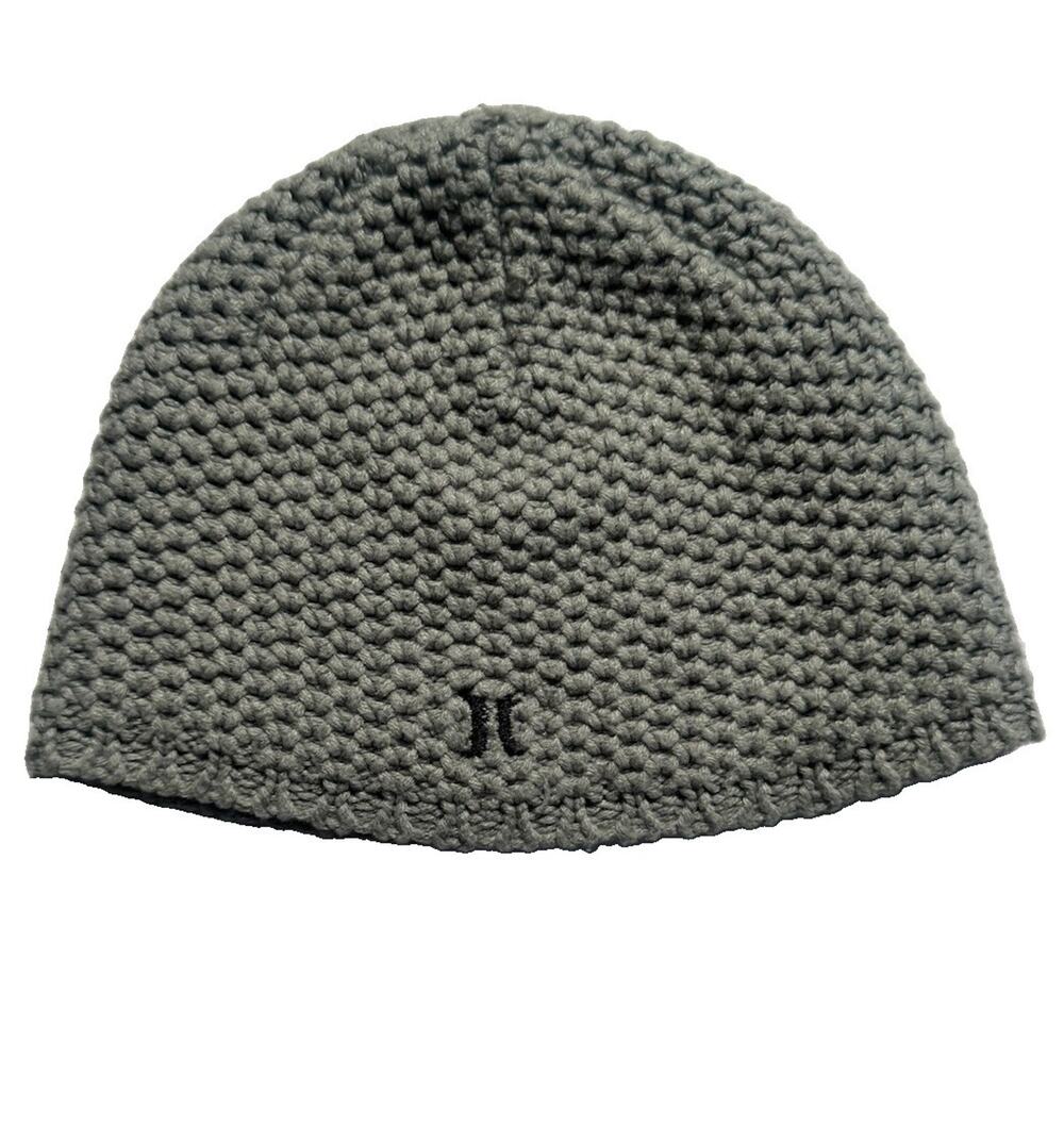 Hurley Kids Gray Knit Beanie Hat Youth One Size Winter Skull Cap Logo
